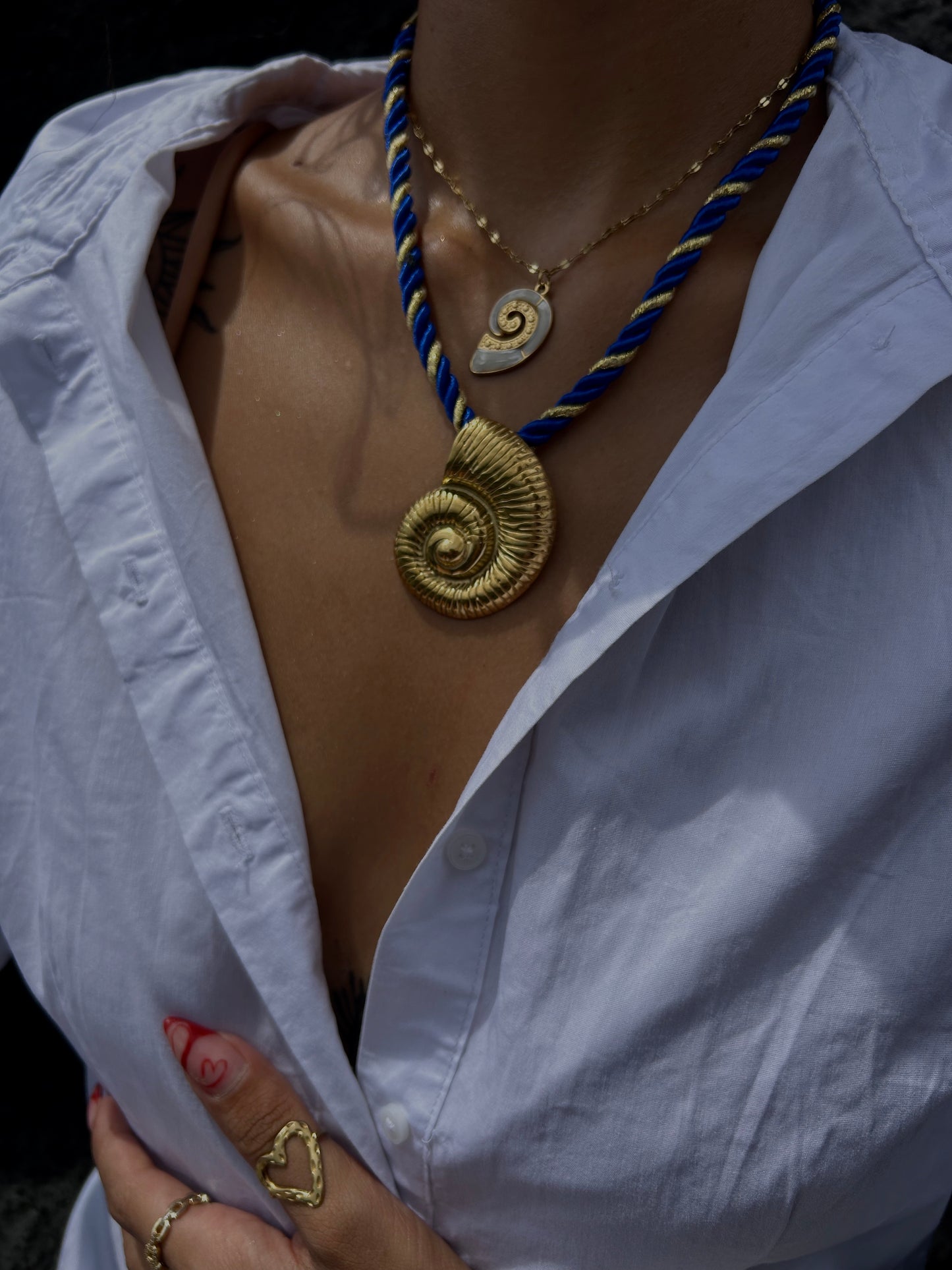 Collier Spirale Azur